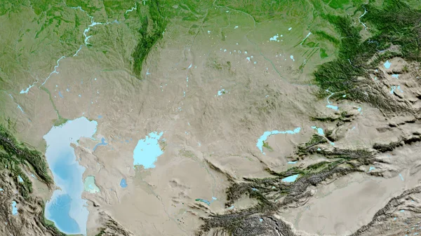 Close Mapa Estratégico Centrado Cazaquistão — Fotografia de Stock
