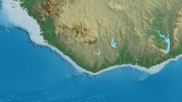 라이베리아를 중심으로 레위기 지도의 — 스톡 사진