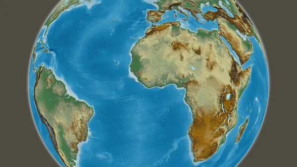 Χάρτης Ανάγλυφης Σφαίρας Επίκεντρο Λιβερία — Φωτογραφία Αρχείου