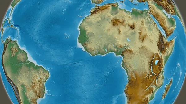 以利比里亚邻近地区为中心的救济地图 — 图库照片