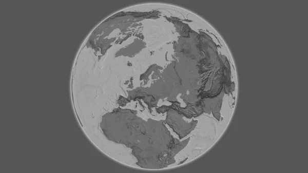 以立陶宛为中心的Bilevel全球地图 — 图库照片