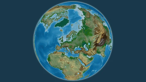 Physical Globe Map Centered Lithuania — Stock Photo, Image