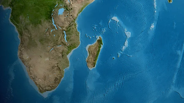 Спутниковая Карта Соседству Мадагаскаром — стоковое фото