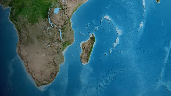 Satellite Map Centered Madagascar Neighborhood Area — Stock Photo, Image