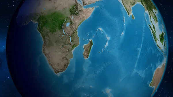 Карта Супутникової Глобусу Центром Мадагаскарі — стокове фото