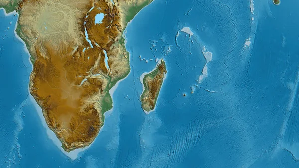 Mapa Relieve Centrado Barrio Madagascar — Foto de Stock