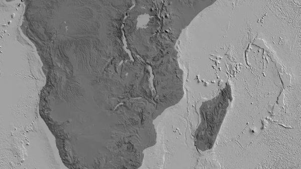 지도는 말라위의 지역을 중심으로 제작되었다 — 스톡 사진