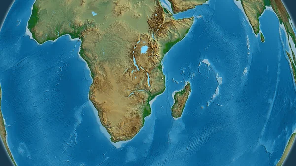 Fyzická Mapa Glóbu Soustředěná Malawi — Stock fotografie