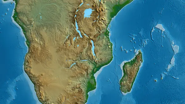 Physikalische Landkarte Mit Schwerpunkt Auf Malawi — Stockfoto