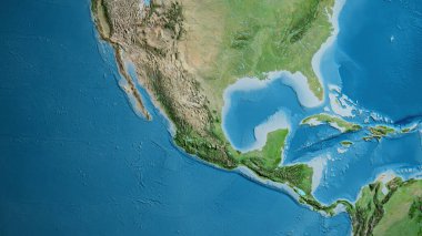 Meksika semtinin uydu haritası.