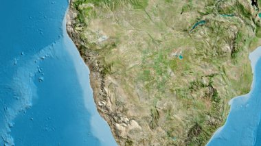 Namibya merkezli asatelit haritaya yakın plan