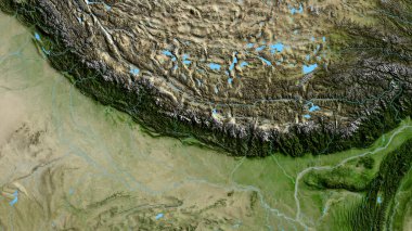 Nepal merkezli asatelit haritaya yakın plan