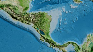 Nikaragua merkezli asatelit haritaya yakın plan