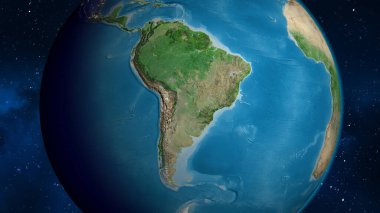 Uydu haritası Paraguay civarına odaklandı
