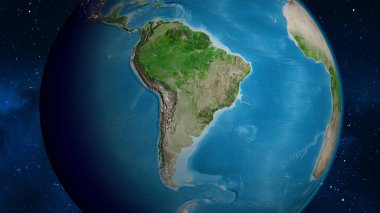 Uydu haritası Paraguay civarına odaklandı