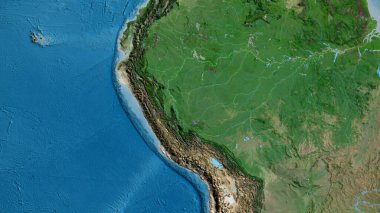 Peru merkezli asatelit haritaya yakın plan
