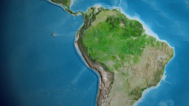 Peru 'nun çevresindeki uydu haritası