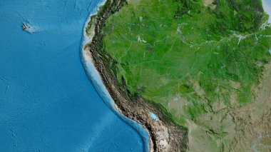 Peru merkezli asatelit haritaya yakın plan