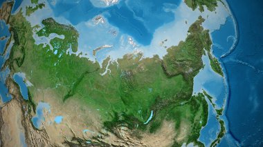 Rusya merkezli asatelit haritaya yakın plan