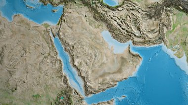 Suudi Arabistan semtinin uydu haritası