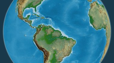 Surinam mahallesi üzerine kurulmuş fiziksel harita