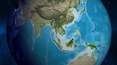 Uydu haritası Tayland mahallesine odaklandı