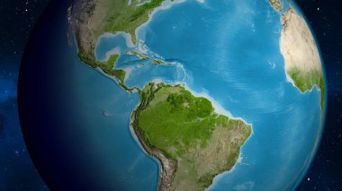 Venezuela civarındaki uydu haritası