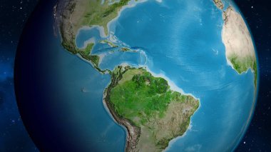 Venezuela civarındaki uydu haritası
