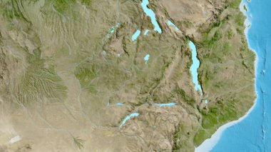 Zambiya merkezli asatelit haritaya yakın plan