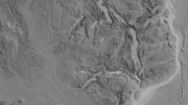 Zambiya merkezli tarımsal haritanın yakın çekimi