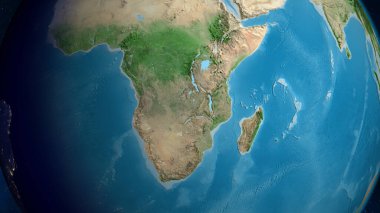 Zambiya mahallesi üzerine kurulmuş uydu haritası