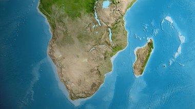 Uydu haritası Zimbabwe mahallesine odaklandı.