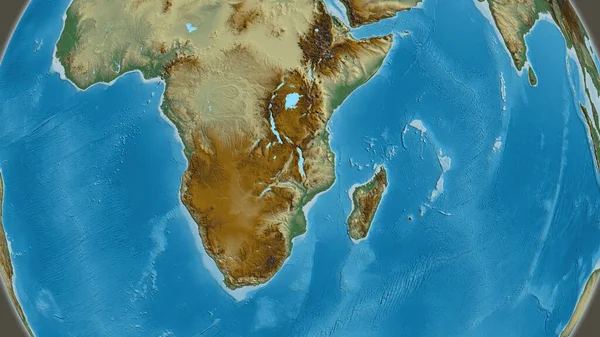 以马拉维为中心的全球救济地图 — 图库照片