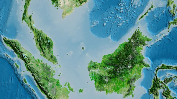 Primer Plano Mapa Centrado Malasia —  Fotos de Stock