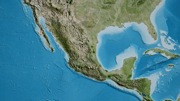 Primer Plano Mapa Centrado México —  Fotos de Stock
