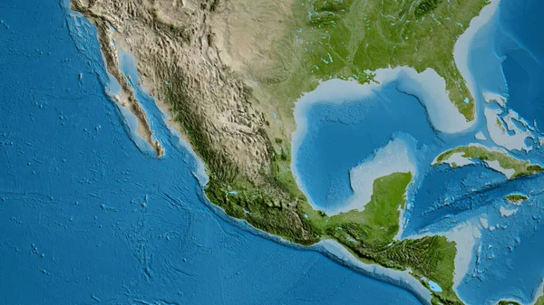 Close Mapa Estratégia Centrado México — Fotografia de Stock