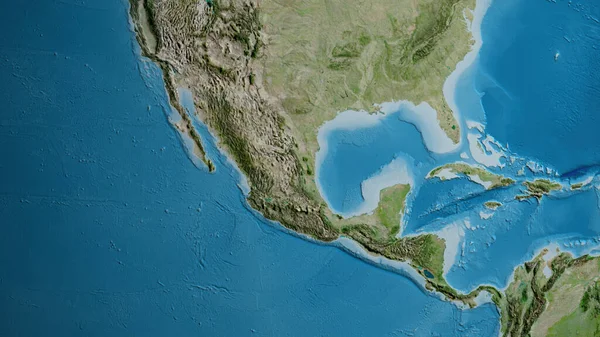 Супутникова Карта Зосереджена Районі Мексики — стокове фото