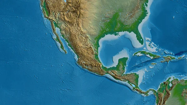 Mapa Físico Centrado Área Bairro México — Fotografia de Stock