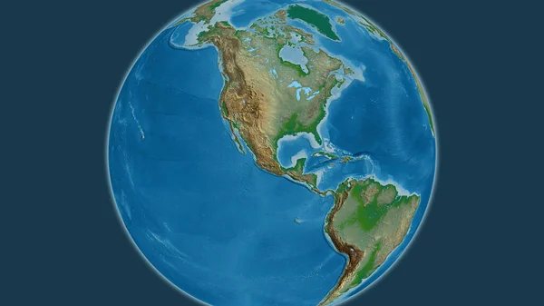 Fyzická Mapa Glóbu Soustředěná Mexiko — Stock fotografie