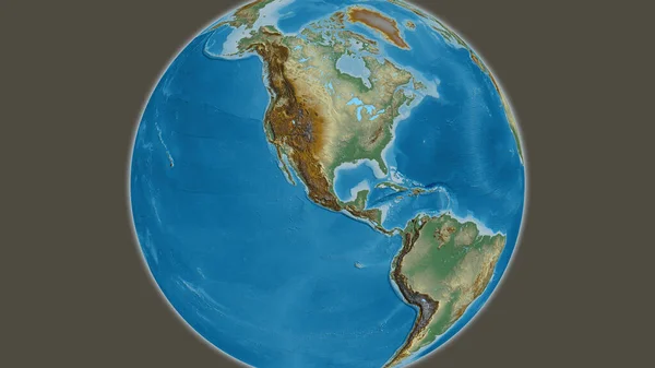 Relief Földgömb Térkép Középpontjában Mexikó — Stock Fotó
