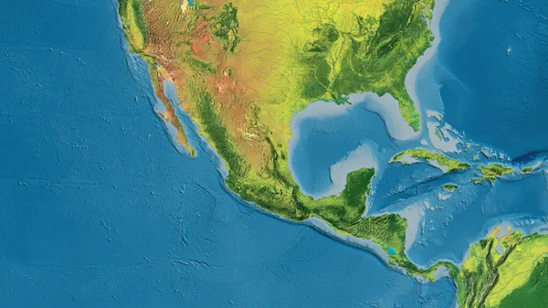 Mapa Topográfico Centrado Área Bairro México — Fotografia de Stock