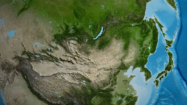 Satellietkaart Gecentreerd Mongolië Buurt Gebied — Stockfoto