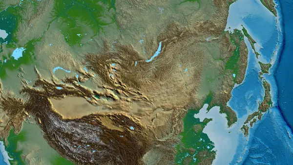 モンゴル周辺を中心とした物理化学図 — ストック写真