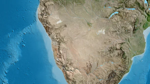 Крупный План Карты Центром Намибии — стоковое фото
