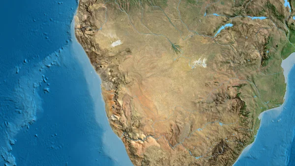 Namibya Merkezli Asatelit Haritaya Yakın Plan — Stok fotoğraf