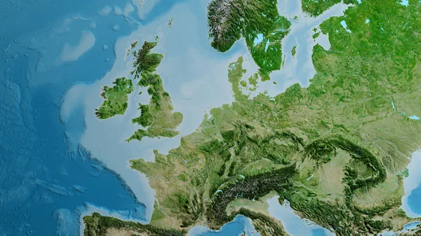Uydu Haritası Hollanda Nın Semt Bölgesine Odaklı — Stok fotoğraf