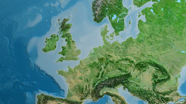 オランダ周辺を中心とした衛星地図 — ストック写真