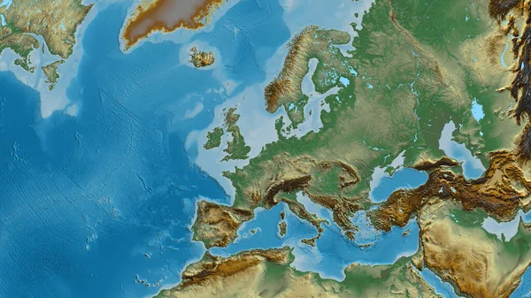 Relief Globus Karte Mit Niederlande Zentrum — Stockfoto