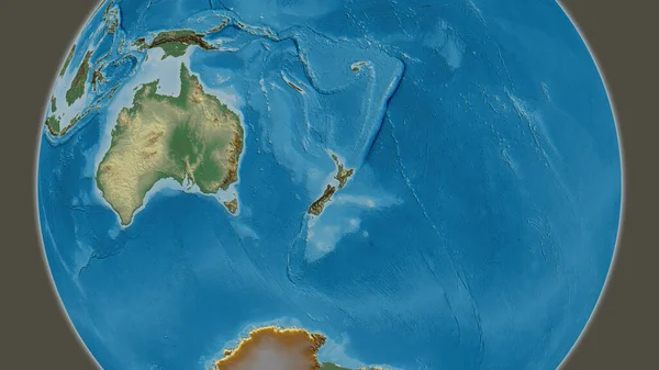 Zéland Környékére Összpontosító Domborzati Térkép — Stock Fotó