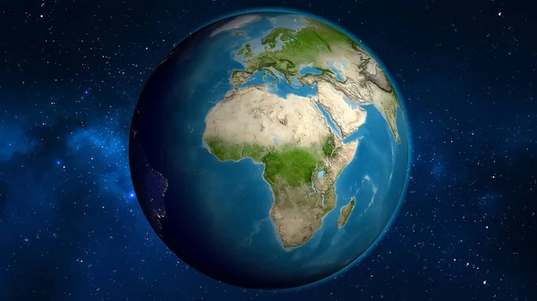 Nijerya Merkezli Uydu Küre Haritası — Stok fotoğraf